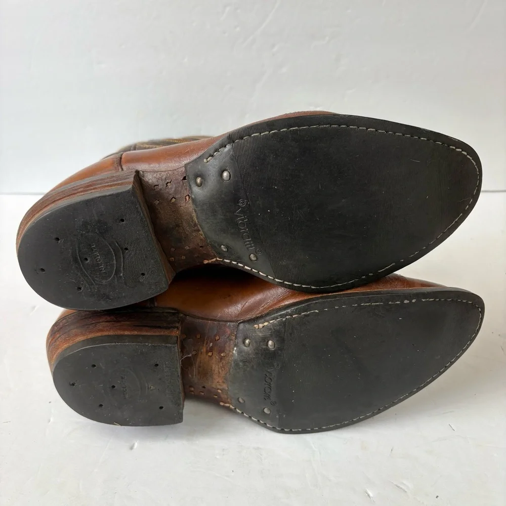 Vintage 1970s 1980s Nocona Cowboy Boots Brown Mens Size 9E 4782